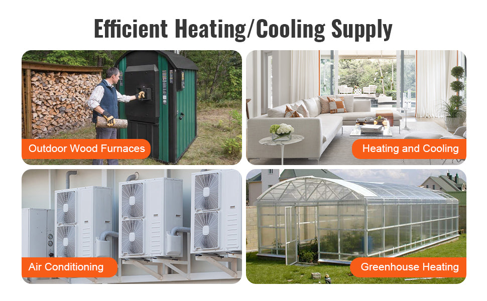 Troca de calor SucceBuy Water to Air 18" x 20" para fornos de madeira ao ar livre - Aquecimento e arrefecimento residencial e aquecimento de ar forçado