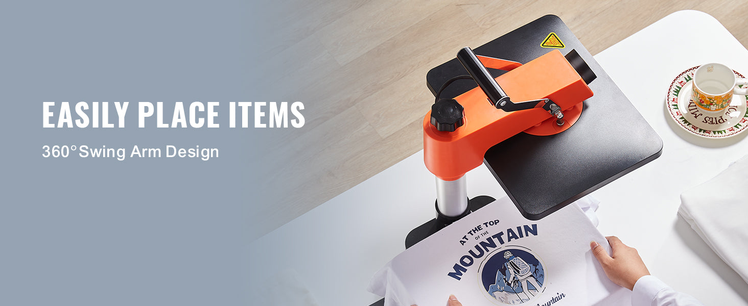 12x15 Heat Press Machine 5-in-1 Swing Away Sublimation Kit