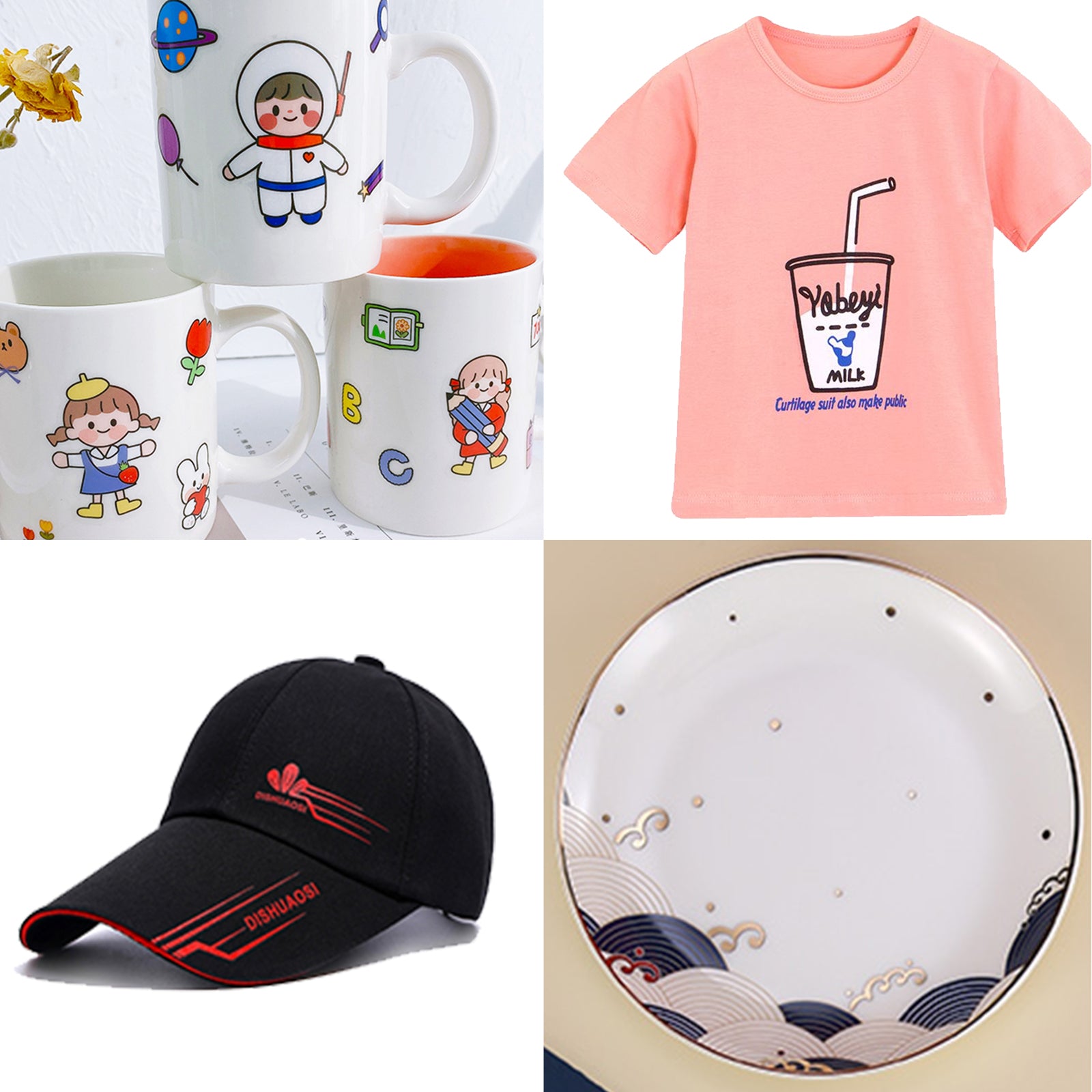 5–8 i 1 värmepressmaskin för t-shirts, muggar, kepsar och tallrikar