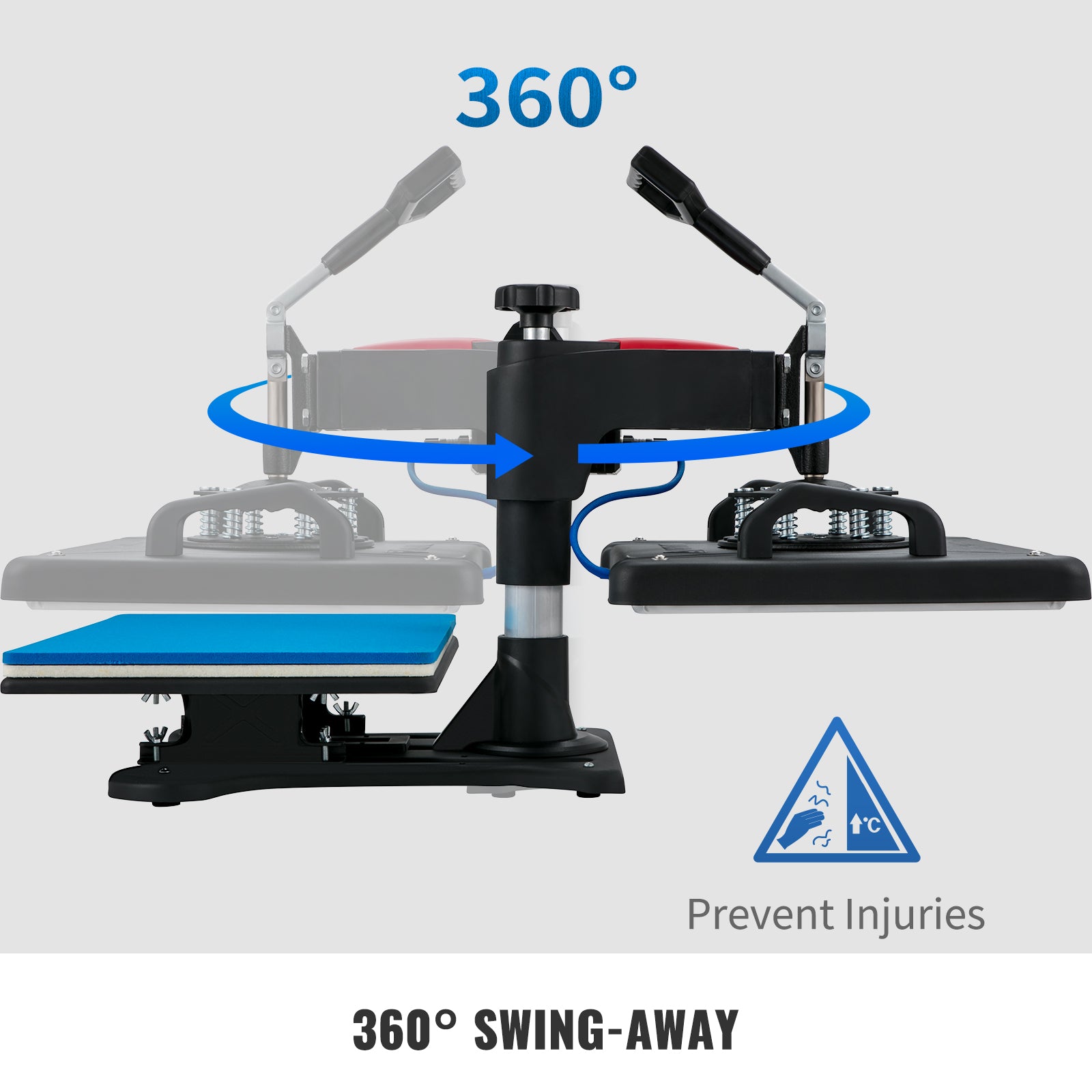 5-in-1 Heat Press Machine 12x15" Clamshell Digital Control