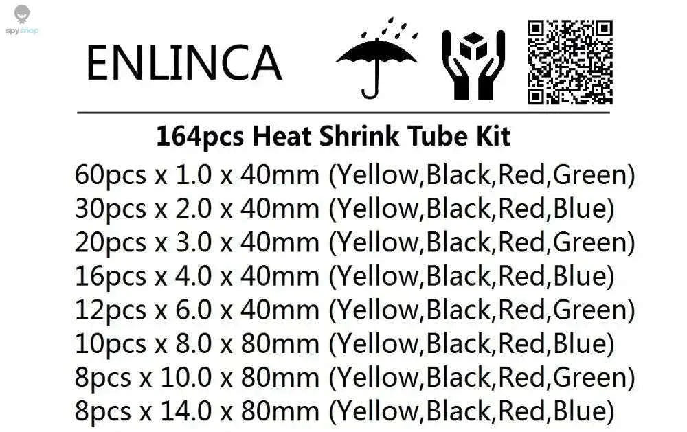 Heat Shrink Tubing Kit for Clean, Safe Wire Repairs-127 Black no Box