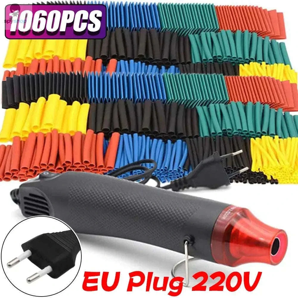 Heat Shrink Tubing Kit for Clean, Secure Wire Protection-127PCS(220V EU Plug)