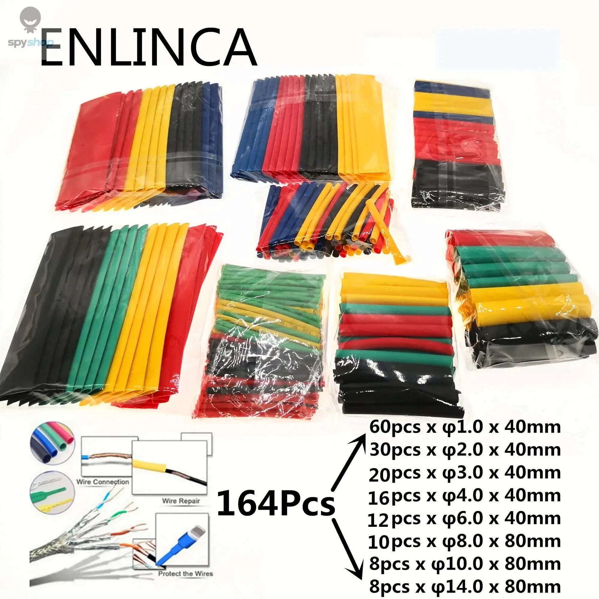 Heat Shrink Tubing Kit – Reliable Insulation for Wiring and Repairs-127 Black no Box
