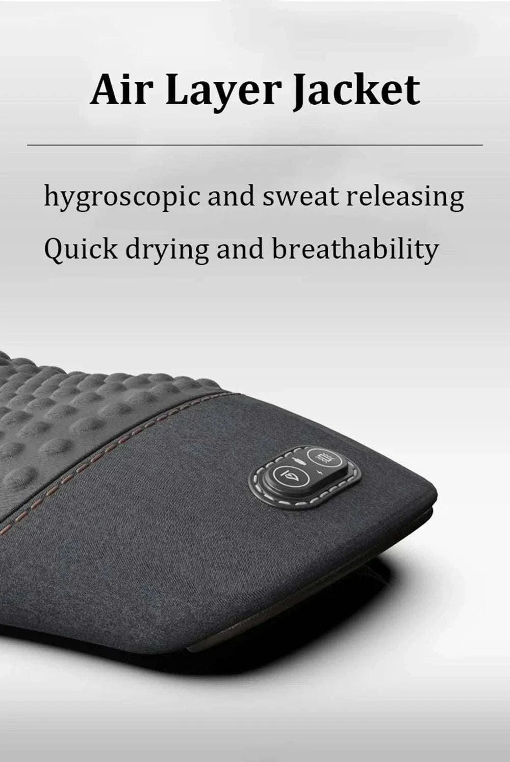 Heated Lumbar Support Pillow with Massage – Memory Foam Waist Pad-Dark gray
