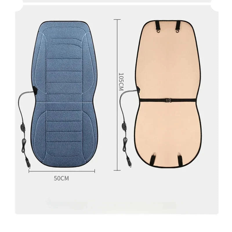 Heated Rear Car Seat Cover 12V Winter Heating Cushion-Black 12V