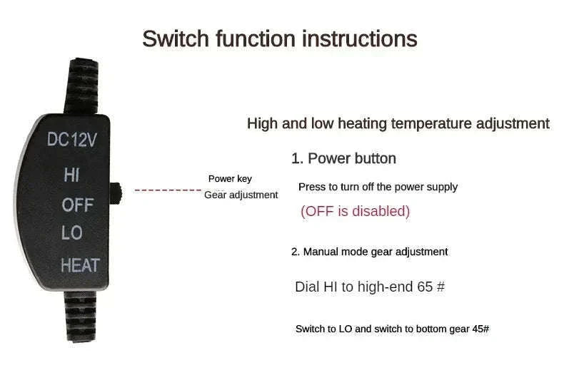 Heated Rear Car Seat Cover 12V Winter Warmth Cushion-Black 12V