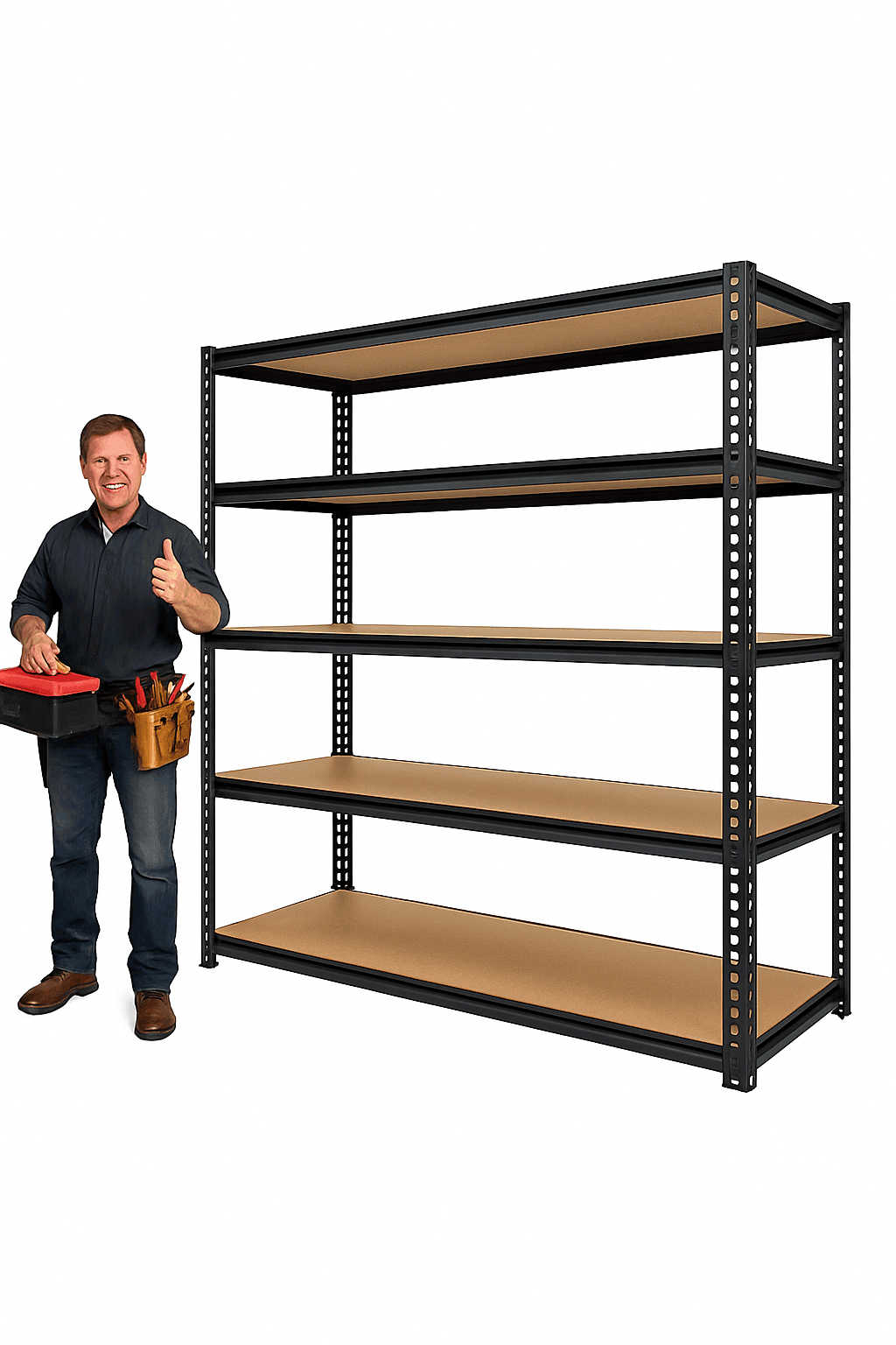 Heavy Duty 3050 LB Garage Storage Rack – 40" Adjustable Steel Shelving-72 H x 40 W x 20 D / United States