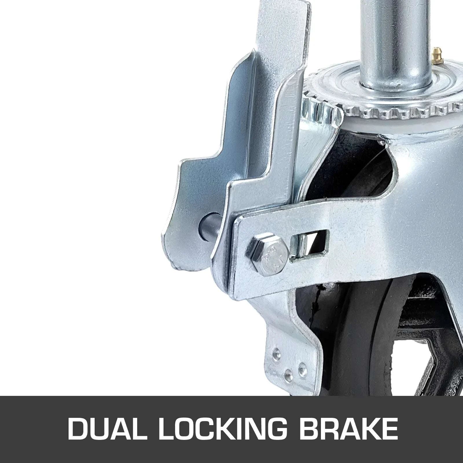 Heavy Duty 8" Scaffolding Swivel Casters Set with Dual Lock Brakes-4pcs / CZECH REPUBLIC