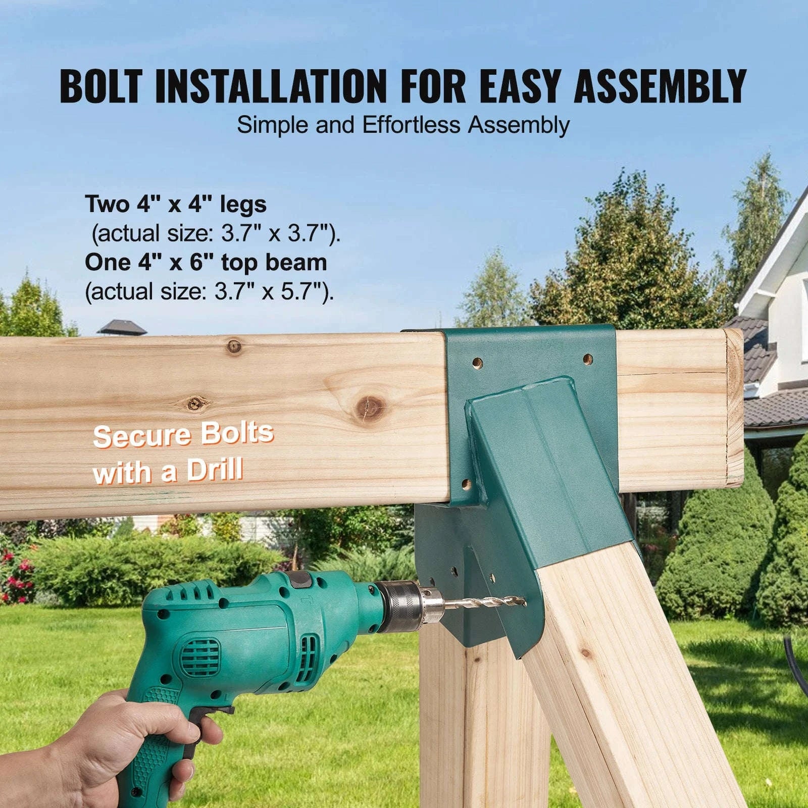 Heavy Duty A-Frame Swing Set Brackets with Mounting Hardware-2 pcs / CZECH REPUBLIC