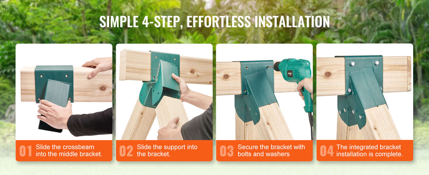 Heavy Duty A-Frame Swing Set Brackets with Mounting Hardware-2 pcs / CZECH REPUBLIC
