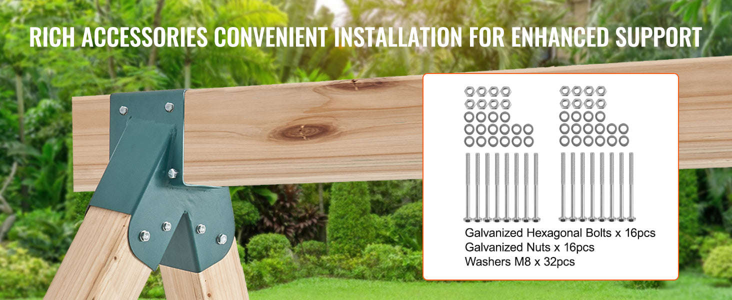 Heavy Duty A-Frame Swing Set Brackets with Mounting Hardware-2 pcs / CZECH REPUBLIC