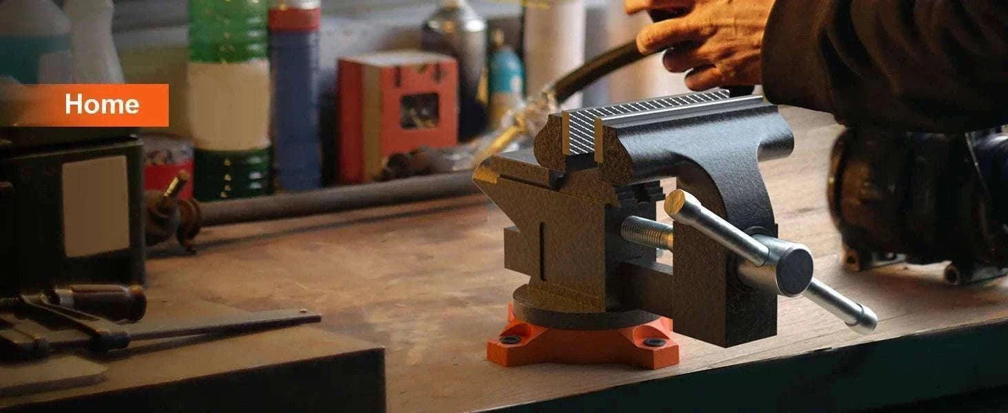 Heavy Duty Bench Vise with Swivel Base & Anvil (4.5"–6.5")-6.5 inch / france