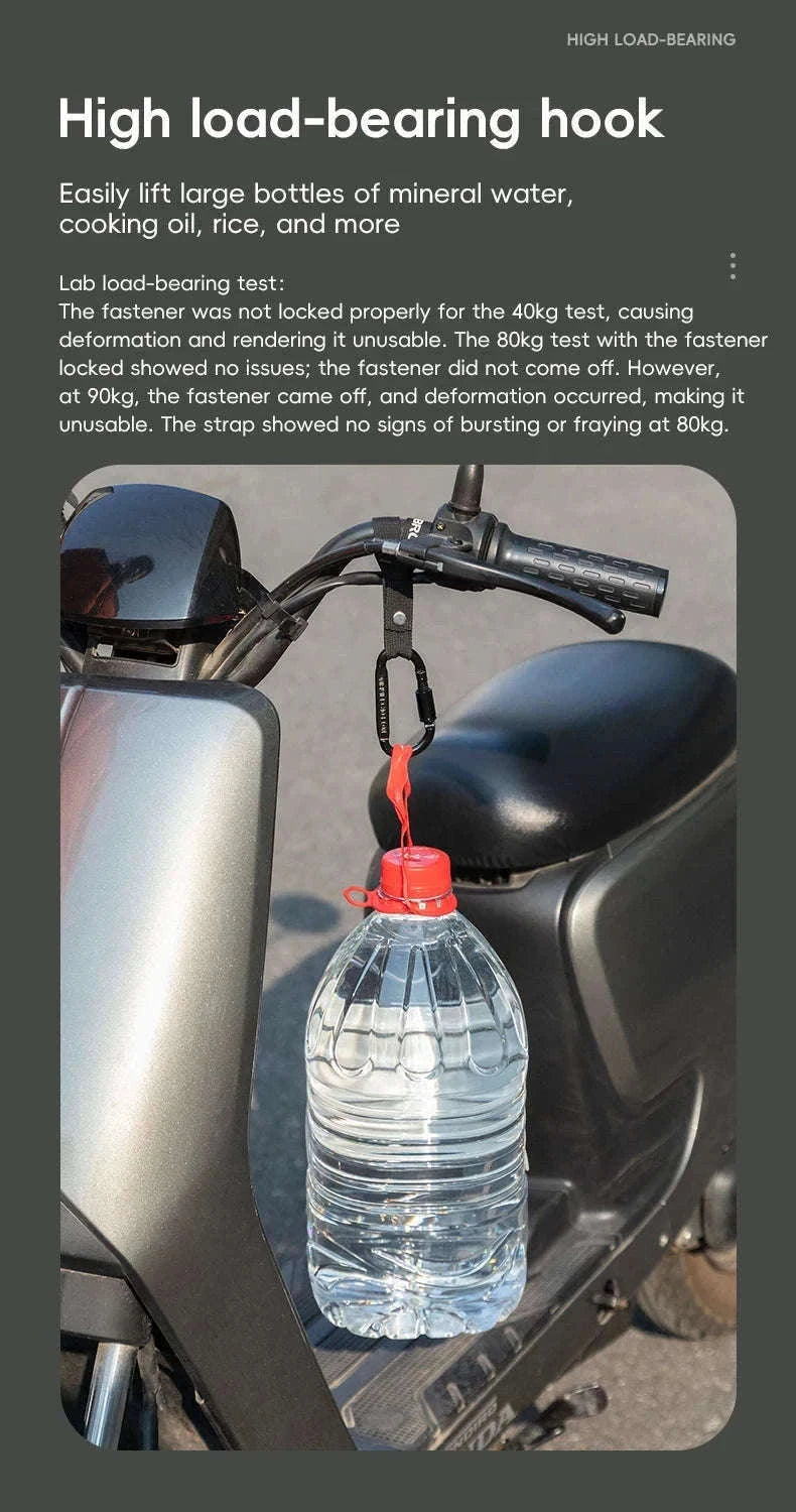 Heavy Duty Bike Handlebar Hook for Helmet, Bags & Bottles-2 pcs