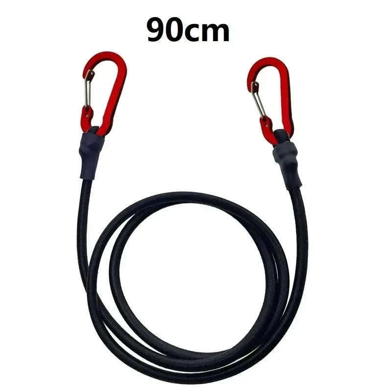 Heavy Duty Bungee Cord Elastic Tie Strap with Carabiner Hooks-90cm
