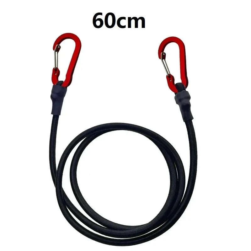 Heavy Duty Bungee Cord Elastic Tie Strap with Carabiner Hooks-90cm