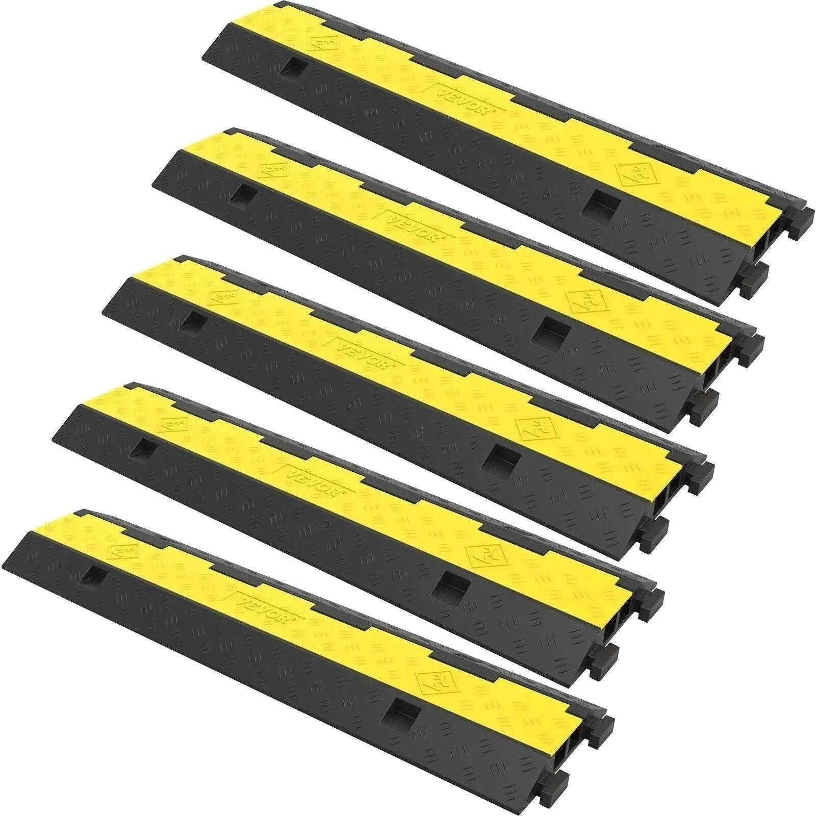 Heavy Duty Cable Protector Ramp 2 Channel 11000 lbs Driveway Cover-5PCS / spain