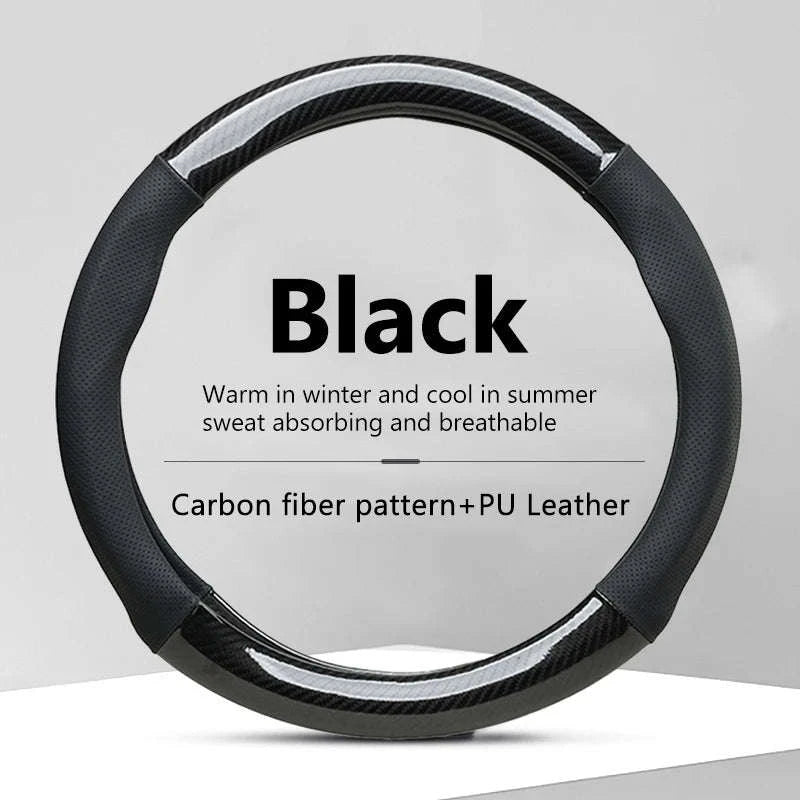Heavy-Duty Car Steering Wheel Cover for 37-39cm Wheels-1pc