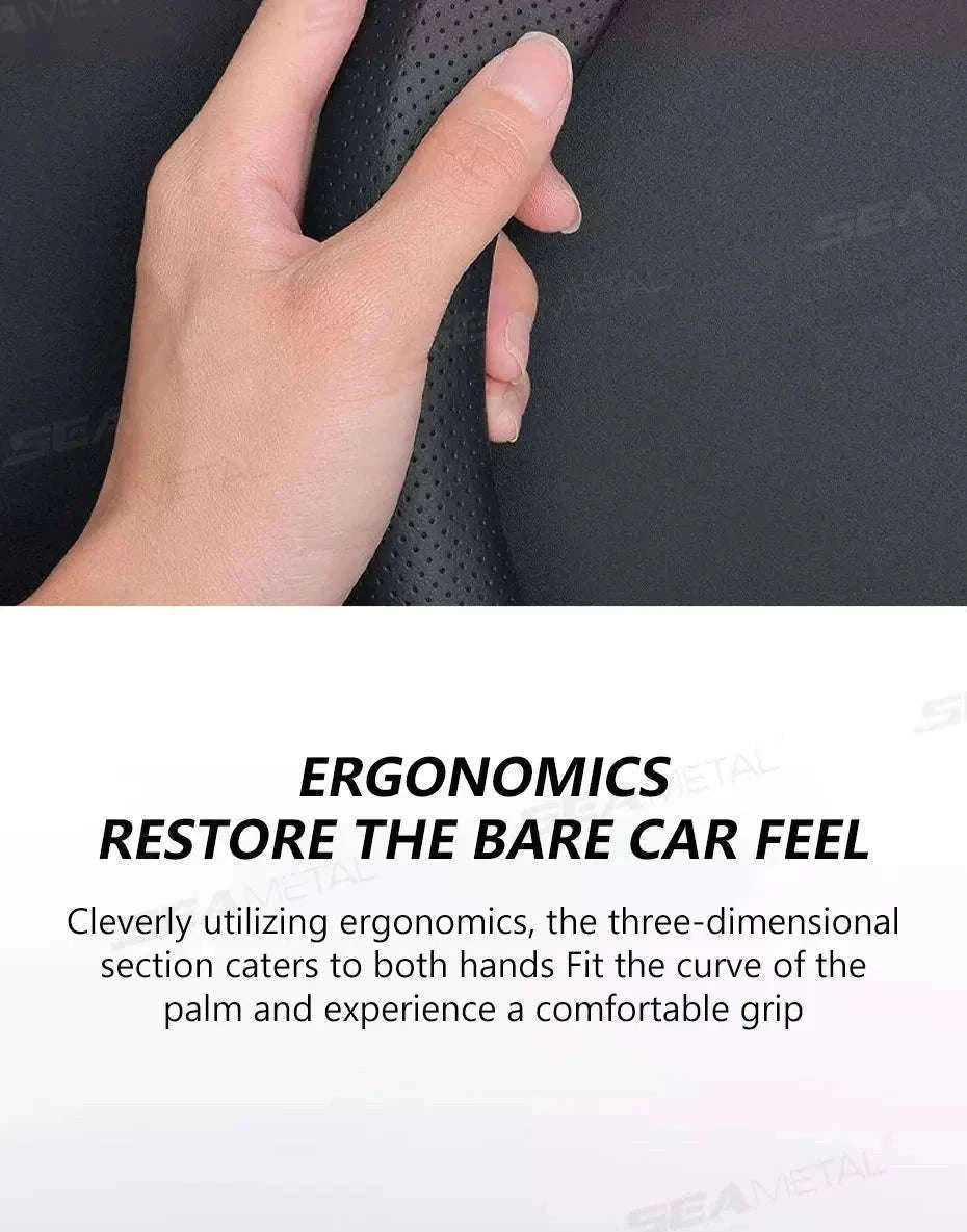 Heavy-Duty Car Steering Wheel Cover for 37-39cm Wheels-1pc