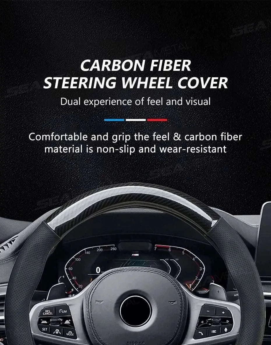 Heavy-Duty Car Steering Wheel Cover for 37-39cm Wheels-1pc