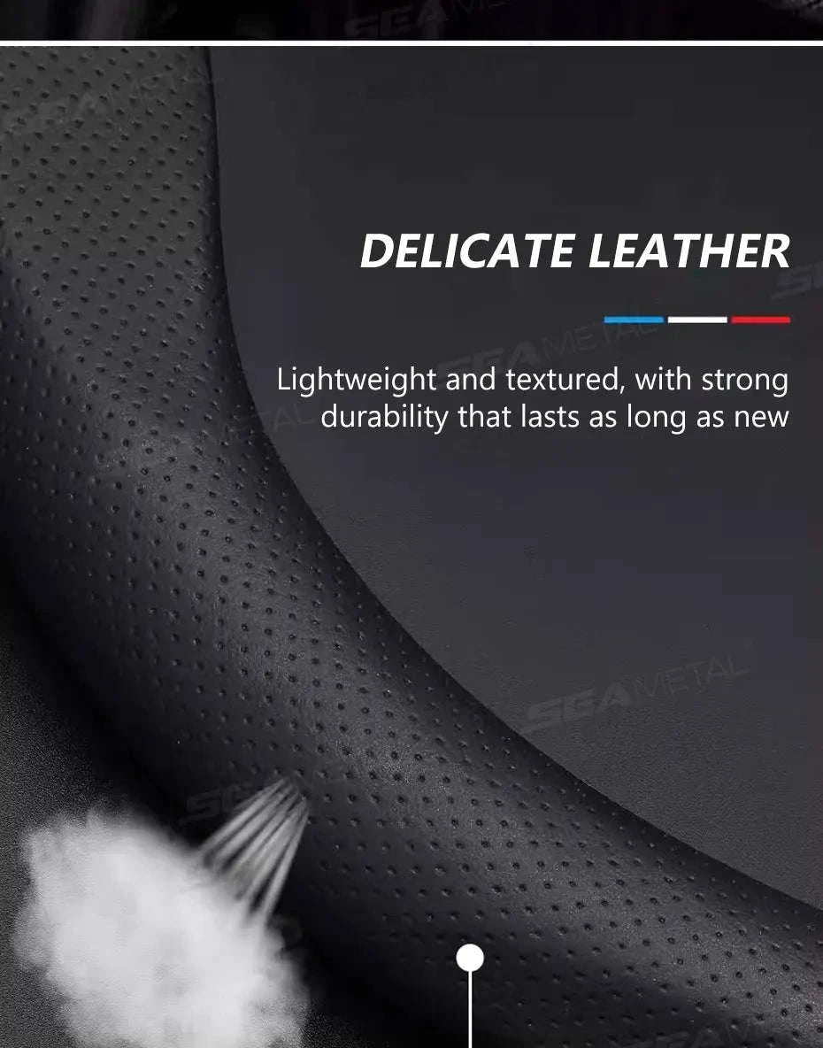 Heavy-Duty Car Steering Wheel Cover for 37-39cm Wheels-1pc