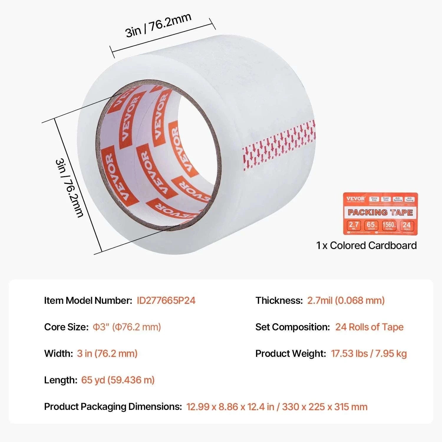 Heavy Duty Clear Packing Tape 6 or 24 Rolls 70m Strong Adhesive-6Rolls / france