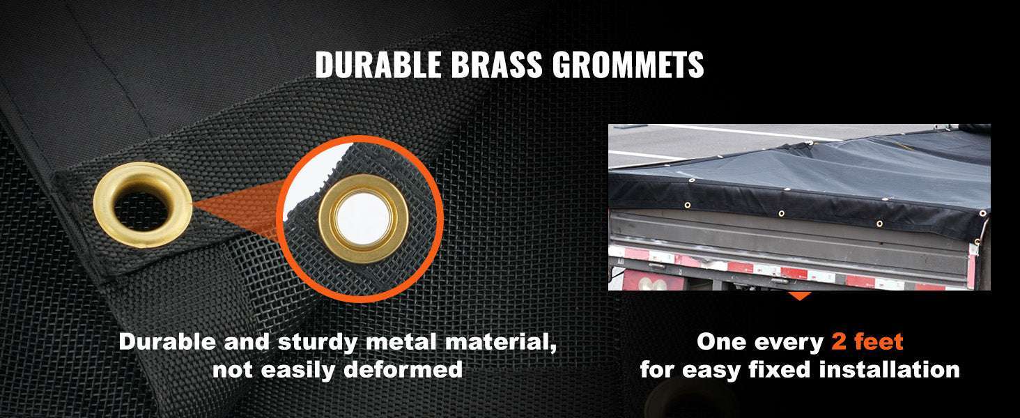 Heavy Duty Dump Truck Mesh Tarp PVC Coated with Reinforced Webbing-7 x 18 ft / United States