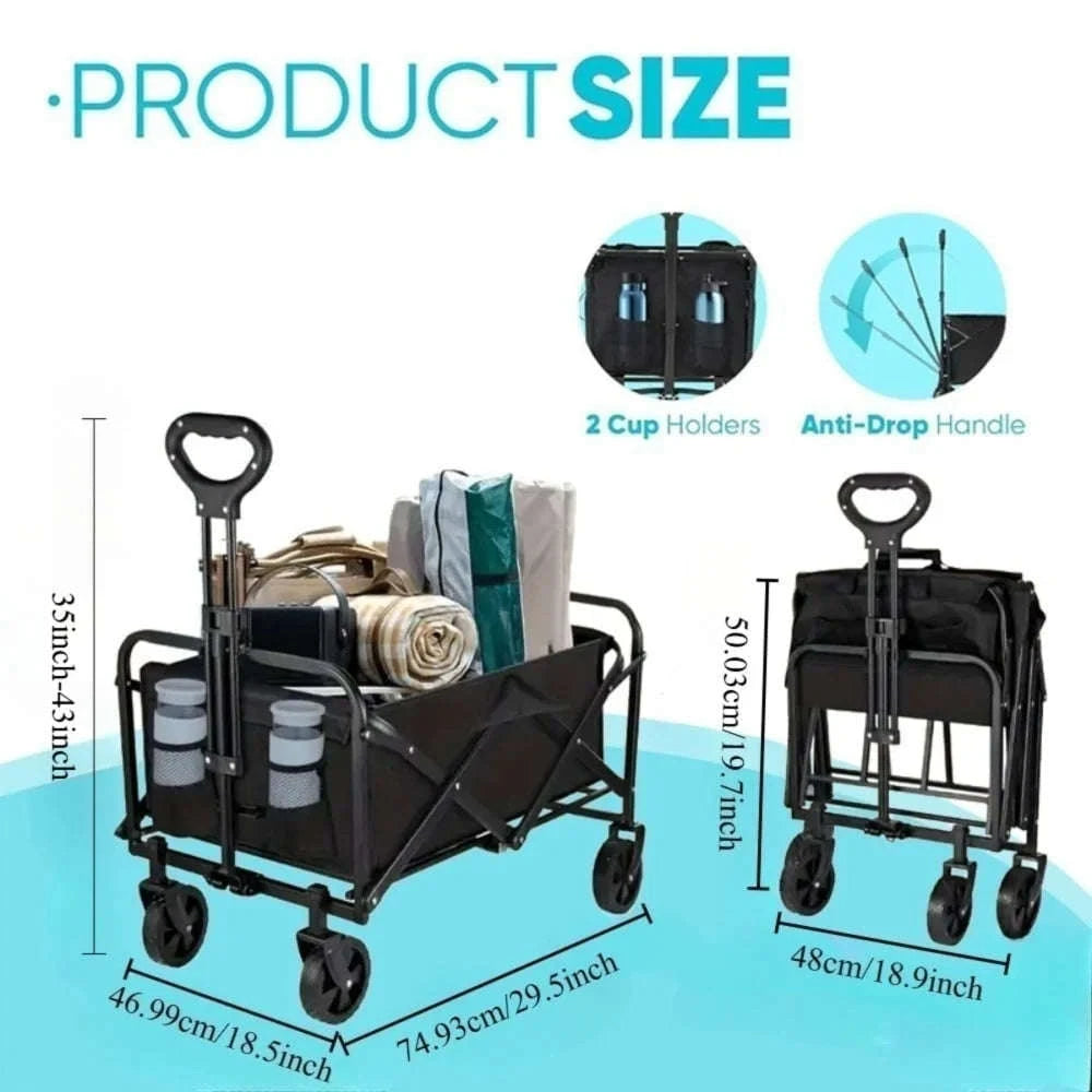 Heavy Duty Folding Utility Wagon Cart with All Terrain Wheels-mini / United States