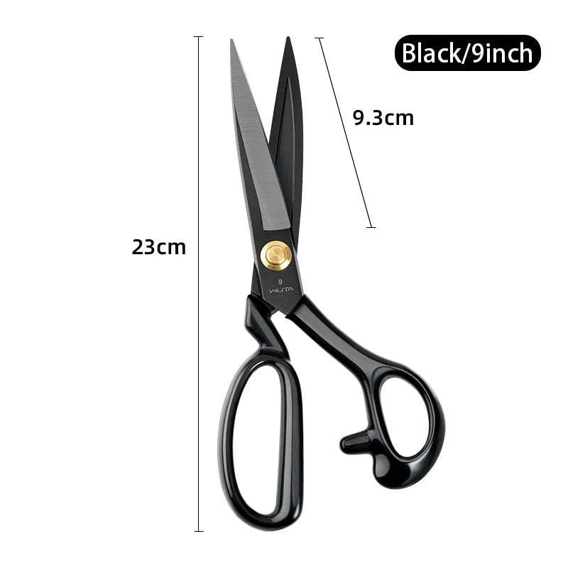 Heavy Duty Leather & Fabric Scissors – Sharp Steel Sewing Shears-9 inch Scissors-1pc / United States