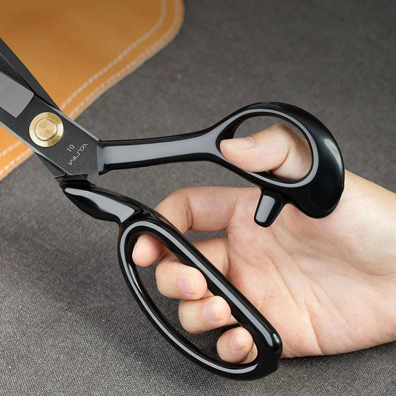 Heavy Duty Leather & Fabric Scissors – Sharp Steel Sewing Shears-9 inch Scissors-1pc / United States