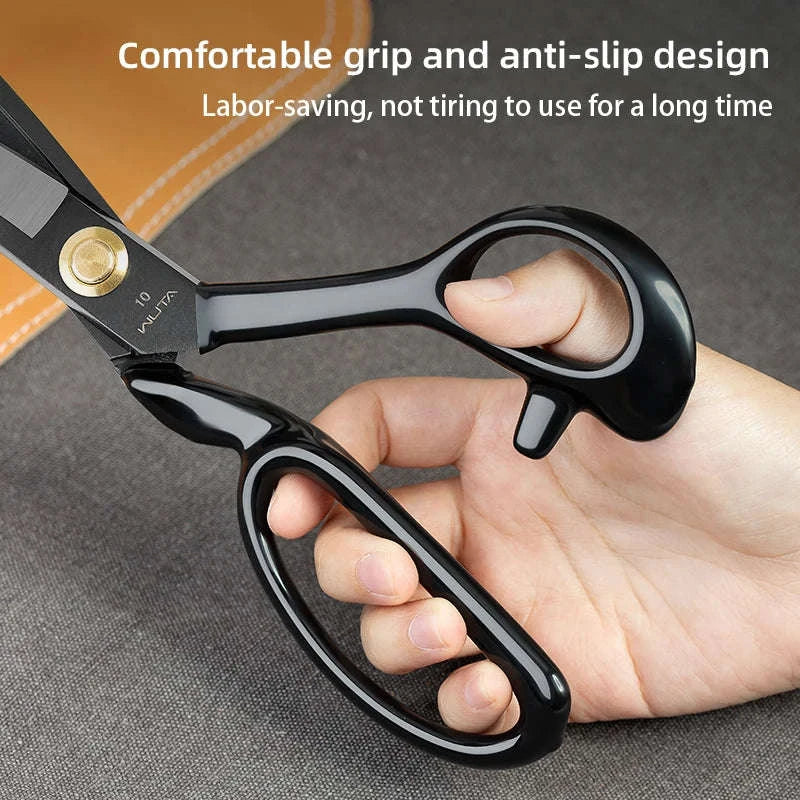 Heavy Duty Leather & Fabric Scissors – Sharp Steel Sewing Shears-9 inch Scissors-1pc / United States