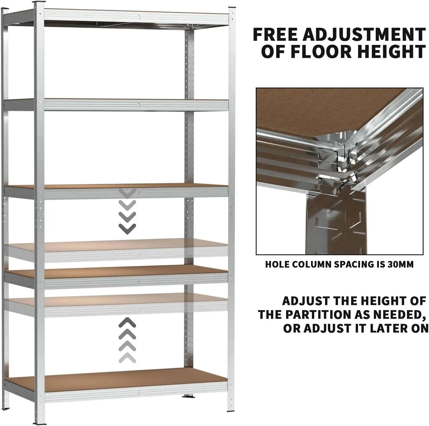 Heavy Duty Metal Shelving Racking Unit for Garage & Workshop-150H 70W 30Dcm Gal / UNITED KINGDOM