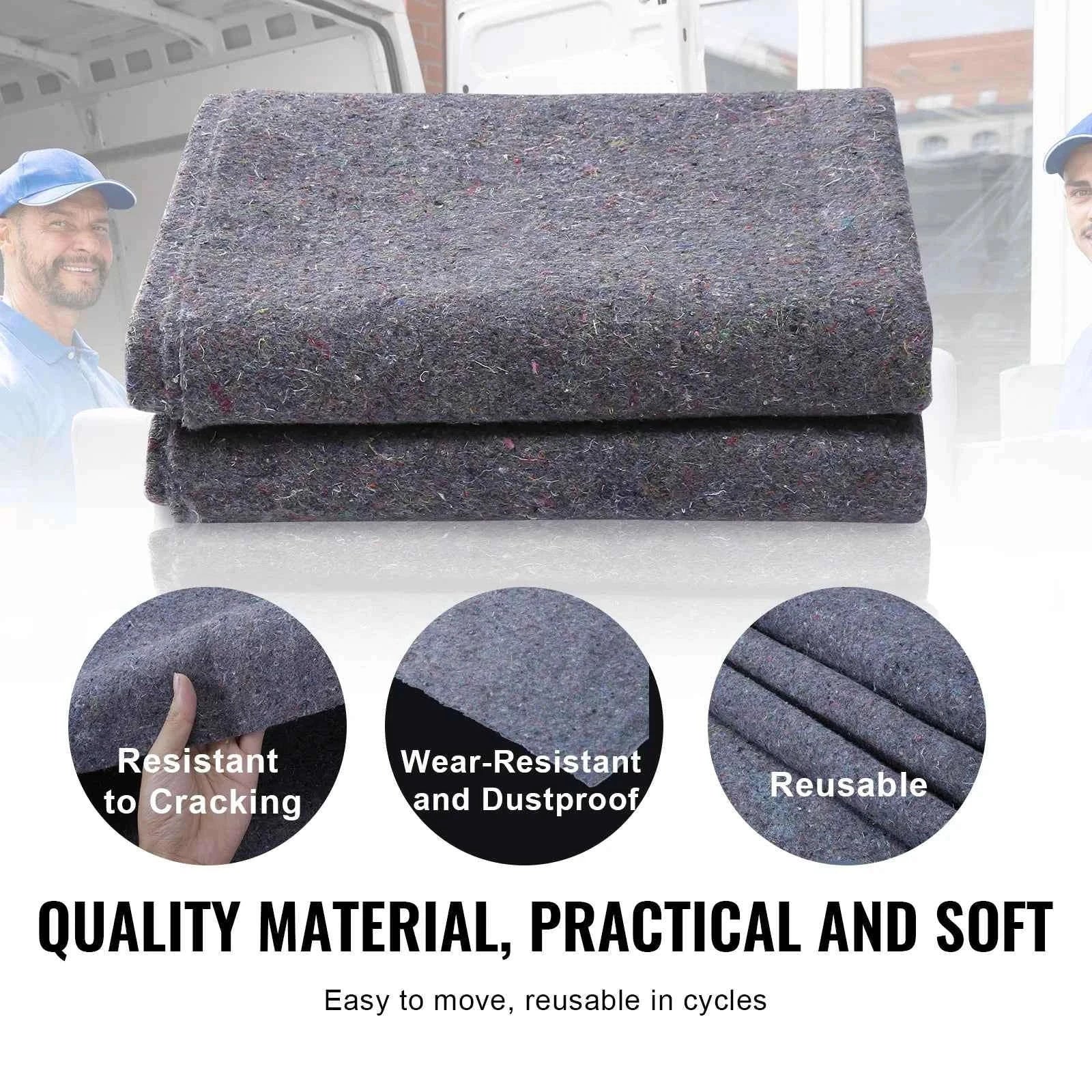 Heavy Duty Moving Blanket 12/24 Pack 72 x 54 in with Bundling Bands-24 pcs / Poland