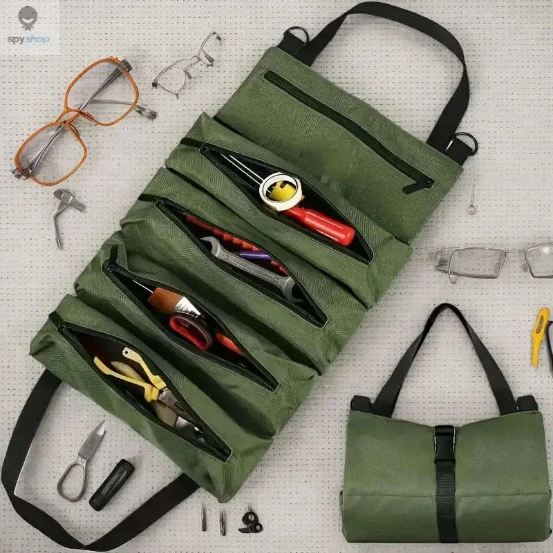 Heavy-Duty Roll-Up Tool Bag-green