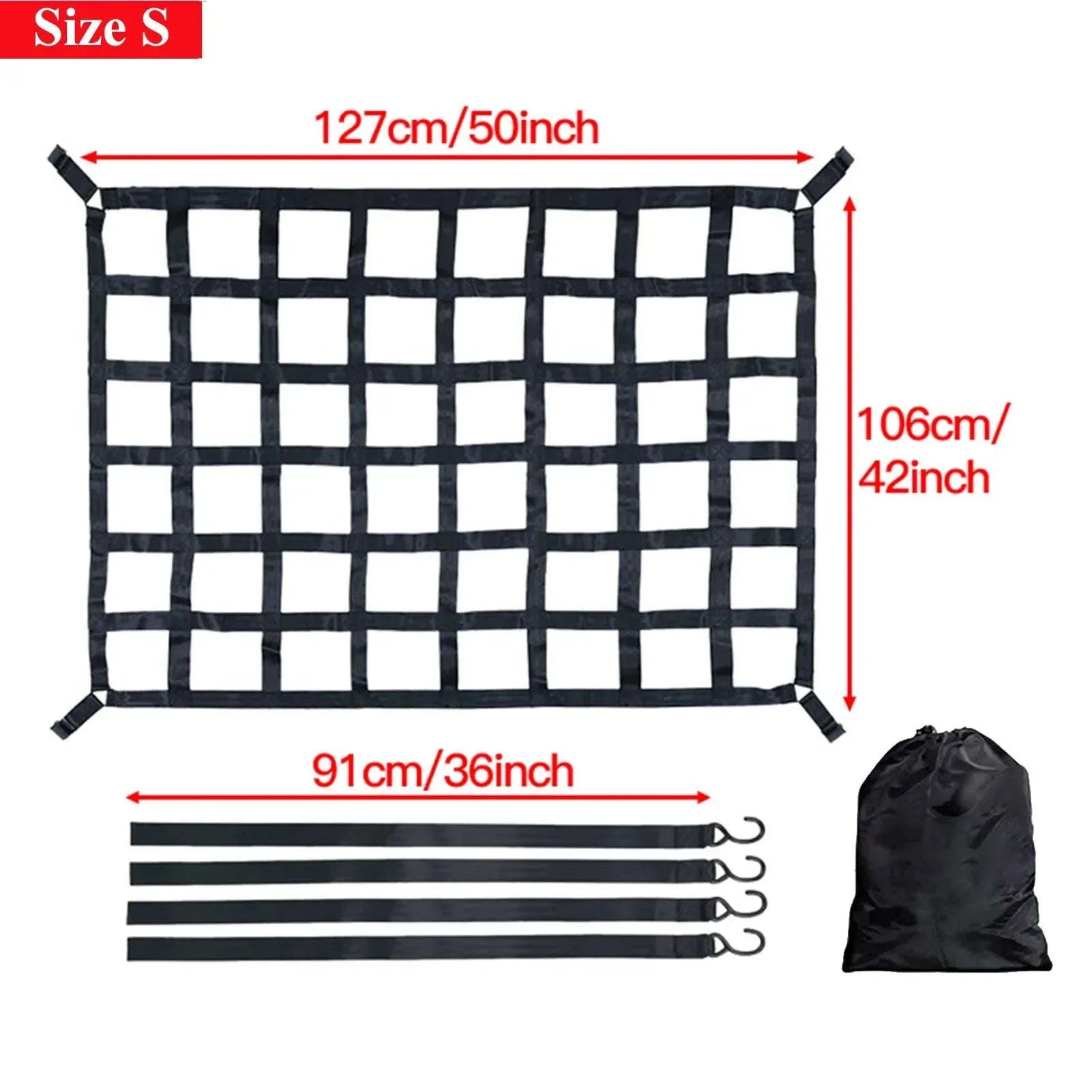 Heavy Duty Roof Rack Cargo Net-S / China Mainland