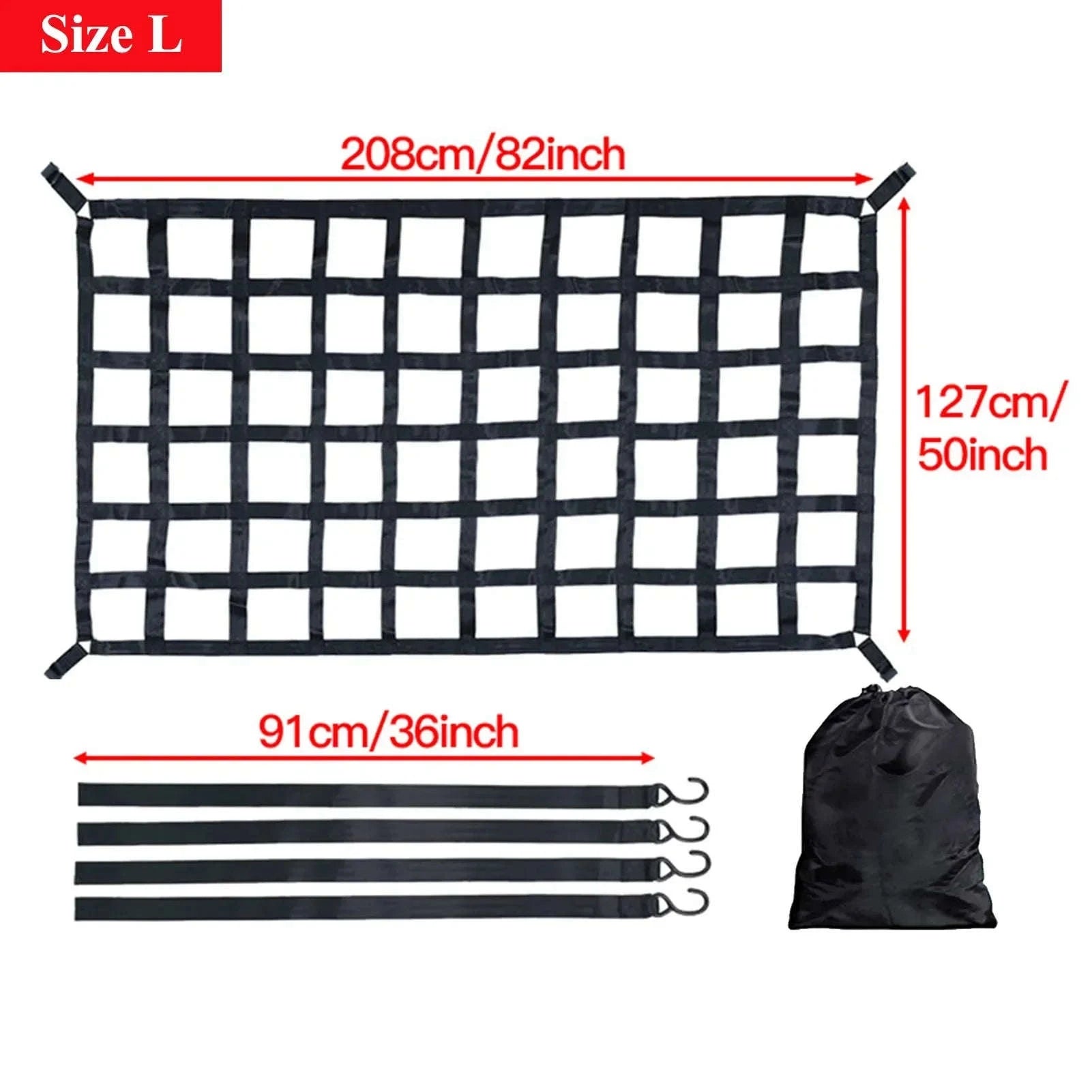 Heavy Duty Roof Rack Cargo Net-S / China Mainland