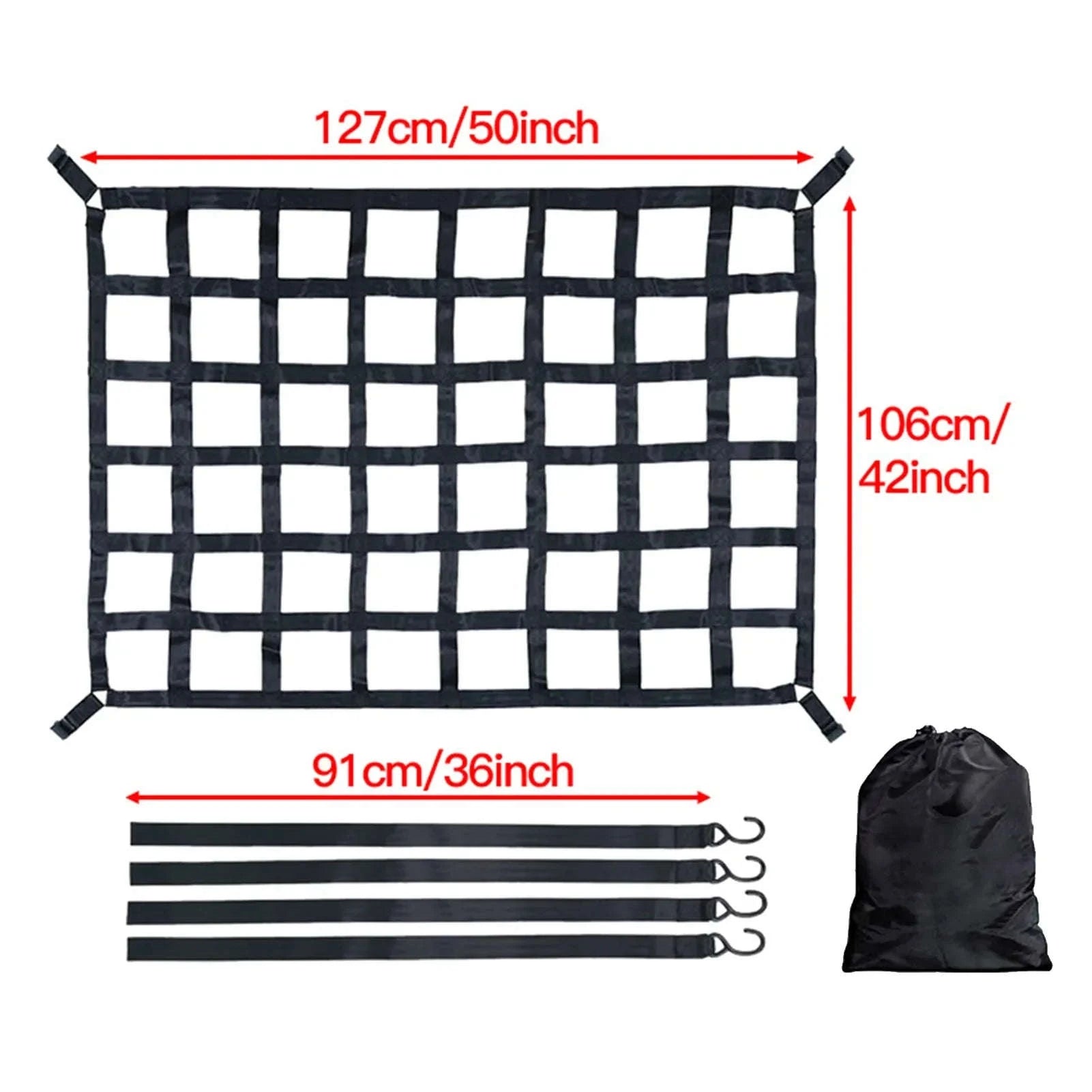 Heavy Duty Roof Rack Cargo Net-S / China Mainland