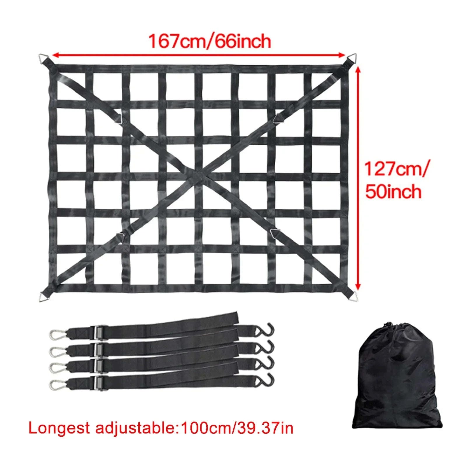 Heavy Duty Roof Rack Cargo Net-S / China Mainland