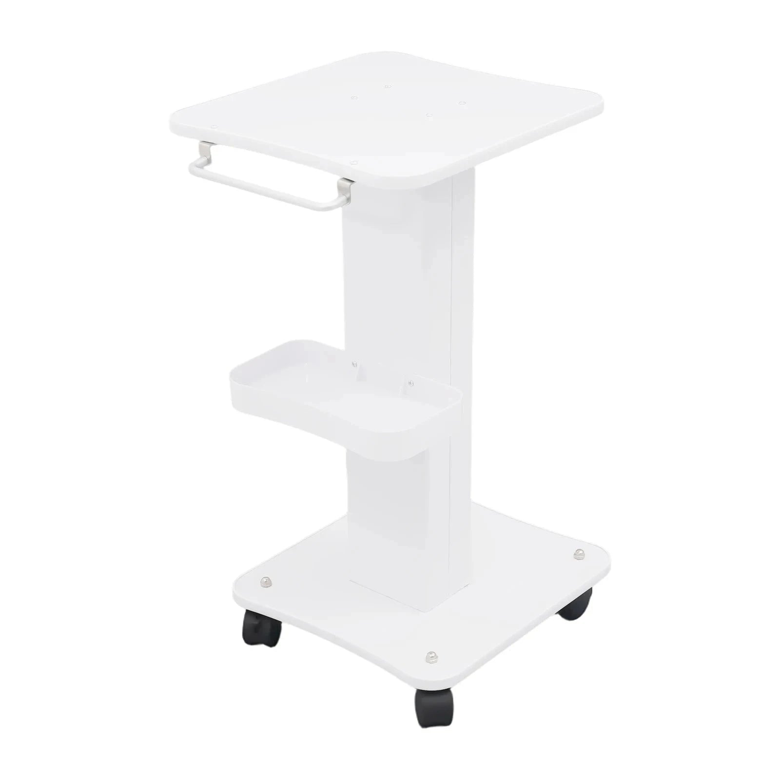 Heavy Duty Salon Trolley Cart with Silent Wheels & Storage Tray-White / United States
