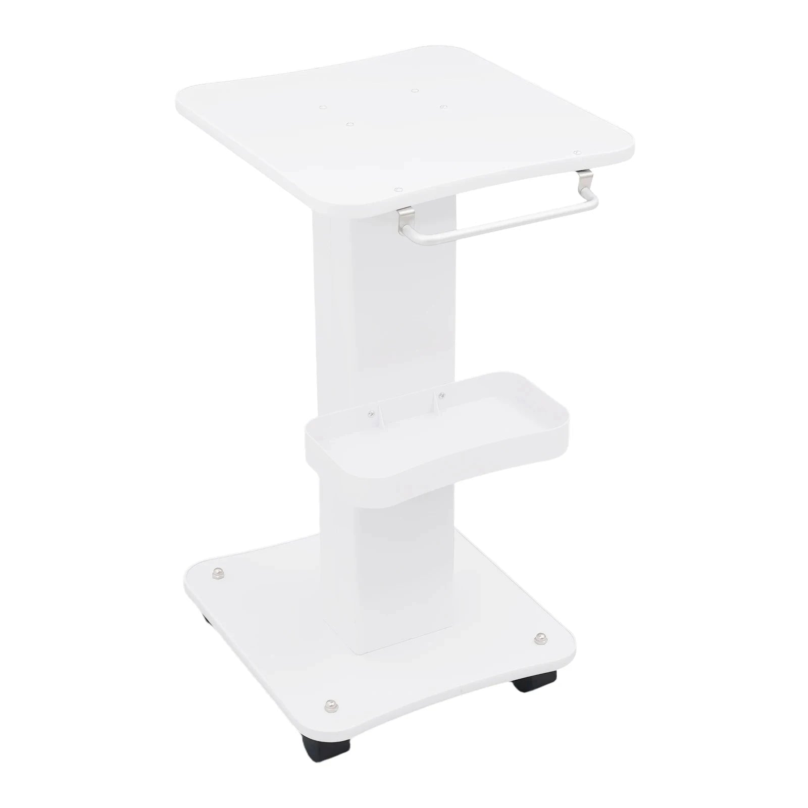 Heavy Duty Salon Trolley Cart with Silent Wheels & Storage Tray-White / United States