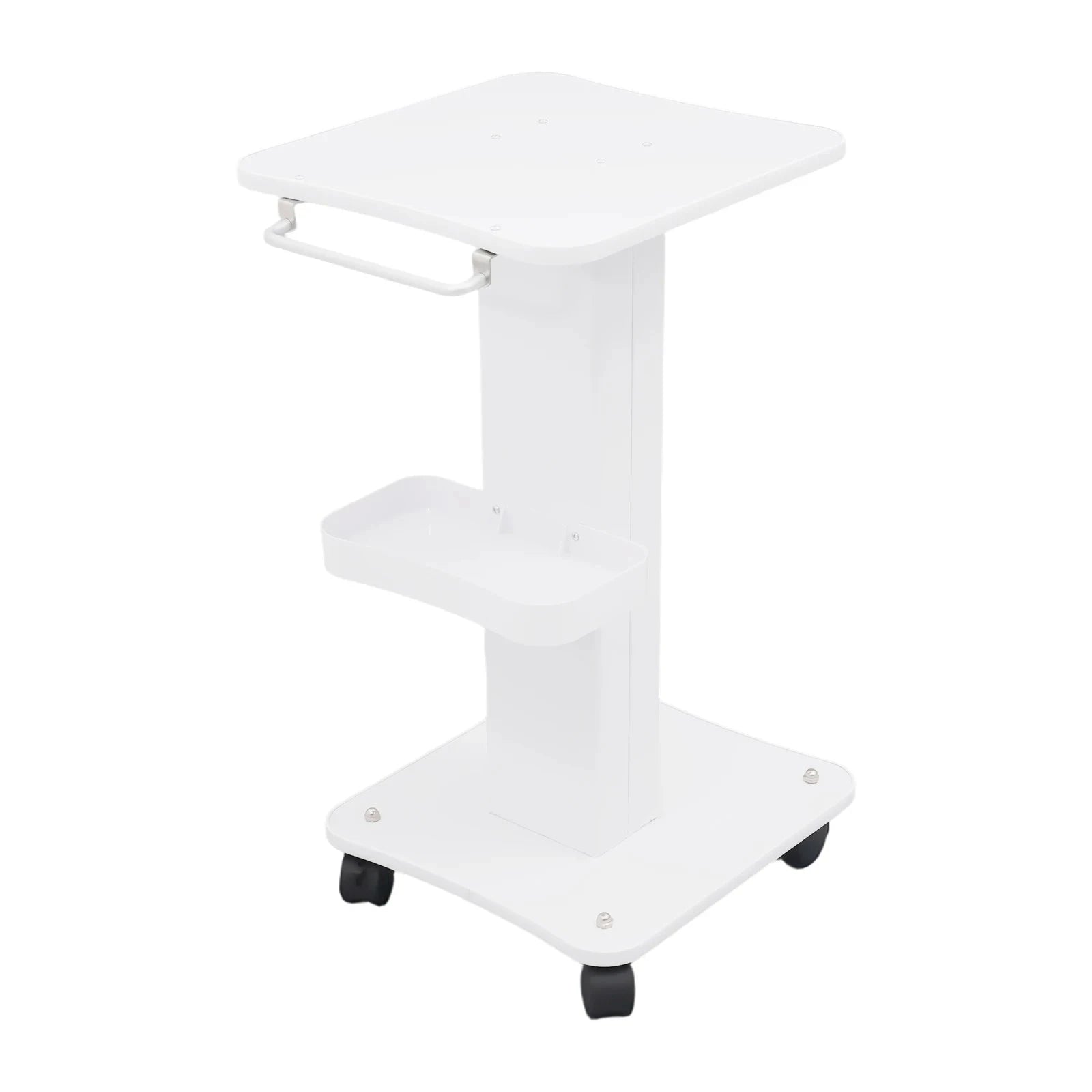 Heavy Duty Salon Trolley Cart with Silent Wheels & Storage Tray-White / United States