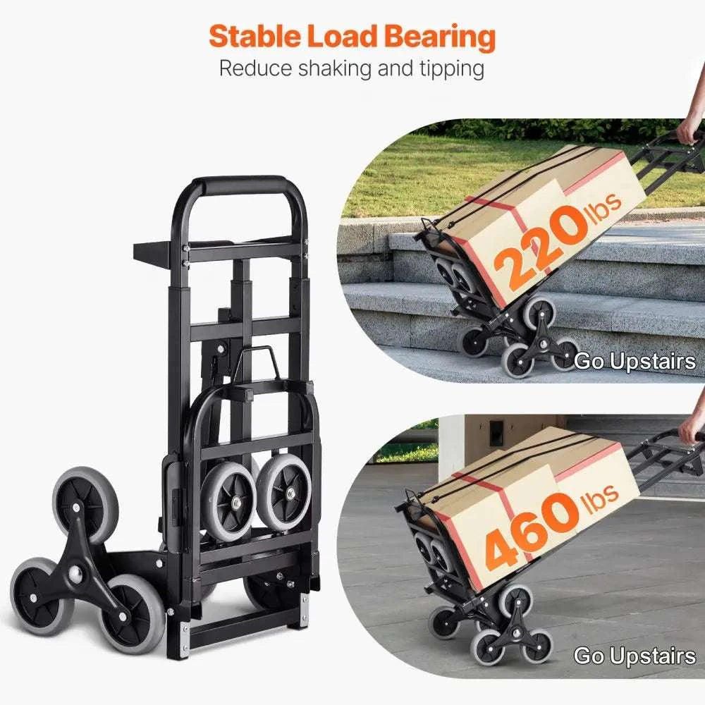 Heavy Duty Stair Climbing Cart with 6 Wheels – 460 lb Dolly-United States