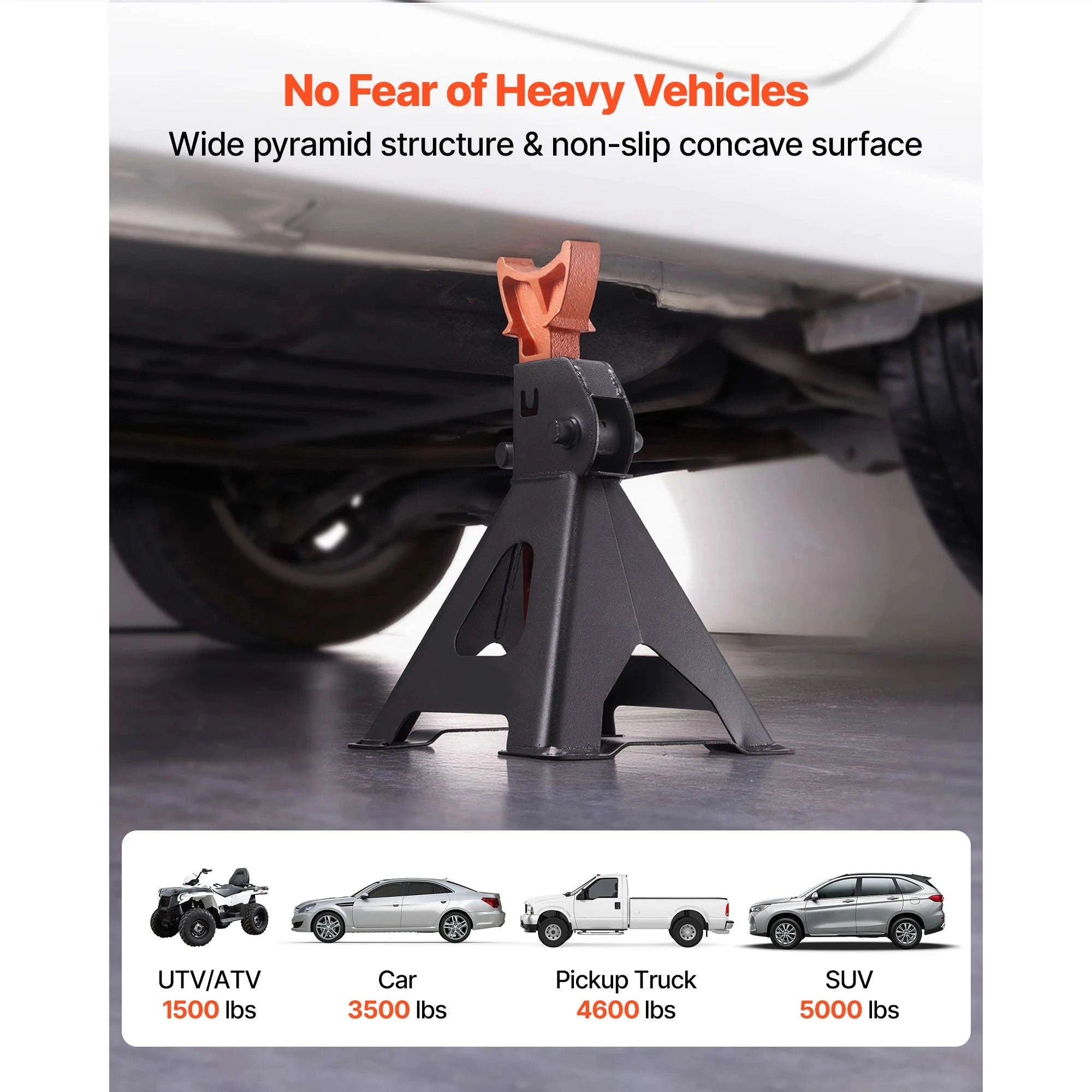 Heavy Duty Steel Jack Stands 3 Ton / 6 Ton with Locking-6 Ton / United States