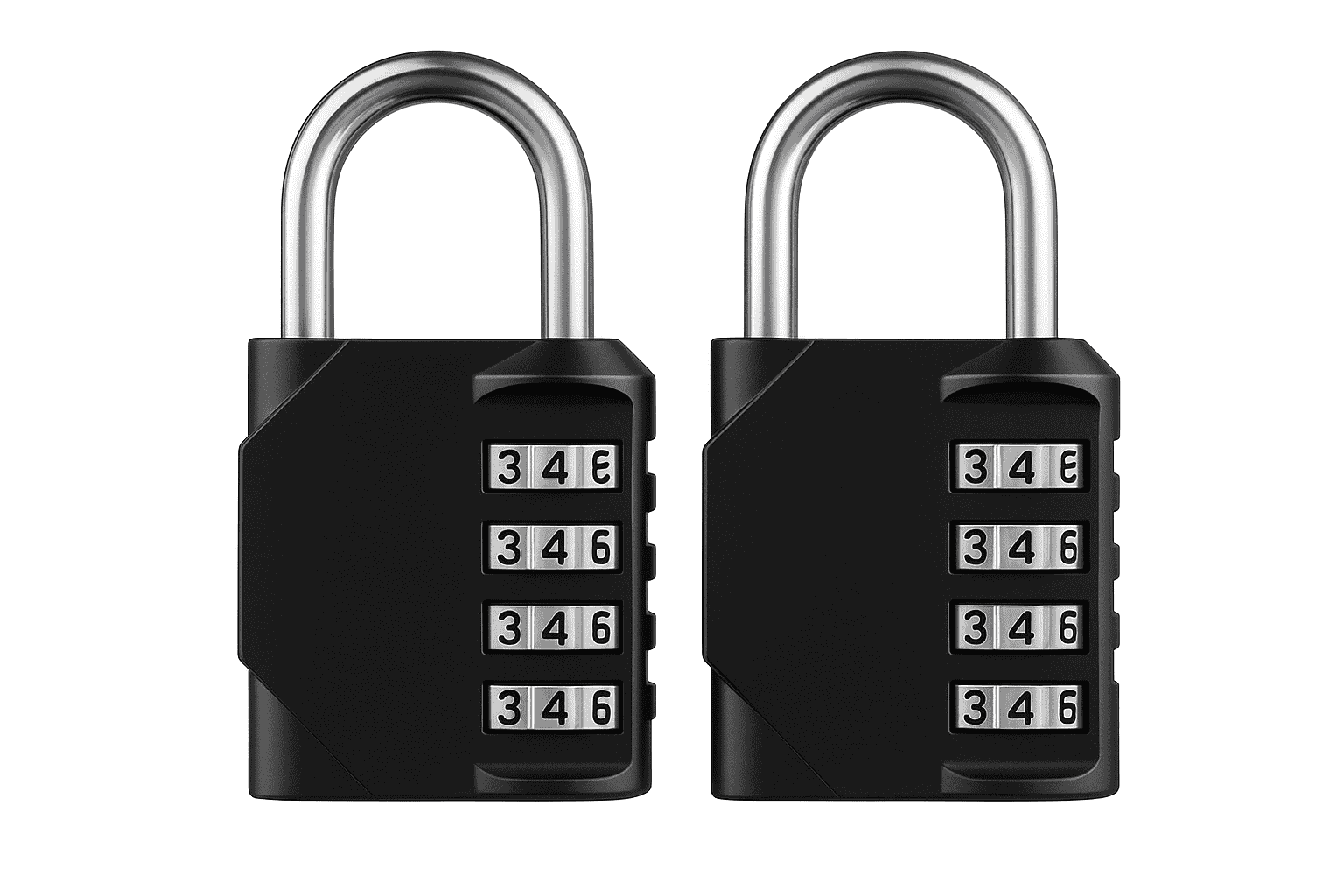 Heavy-Duty Waterproof 4-Digit Resettable Combination Lock-Silver