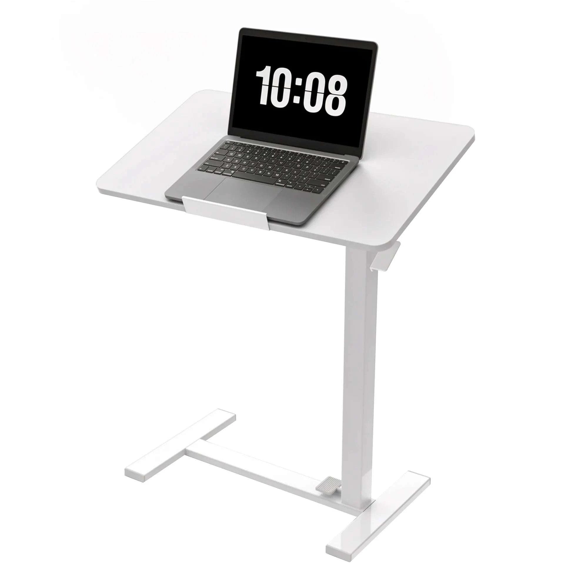 Height Adjustable Mobile Standing Desk with Pneumatic Lift Cart-black / United States