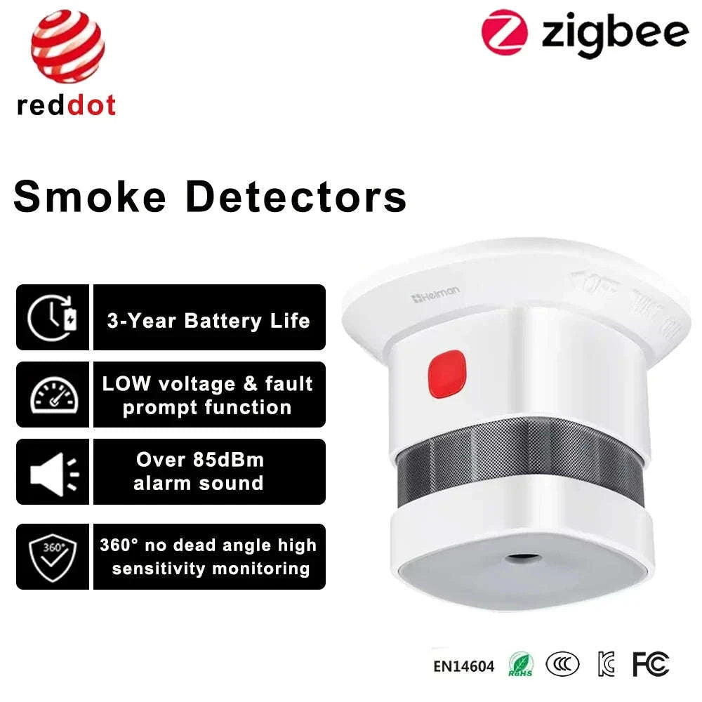 HEIMAN Zigbee Smoke Detector for Smart Home Safety-1pcs