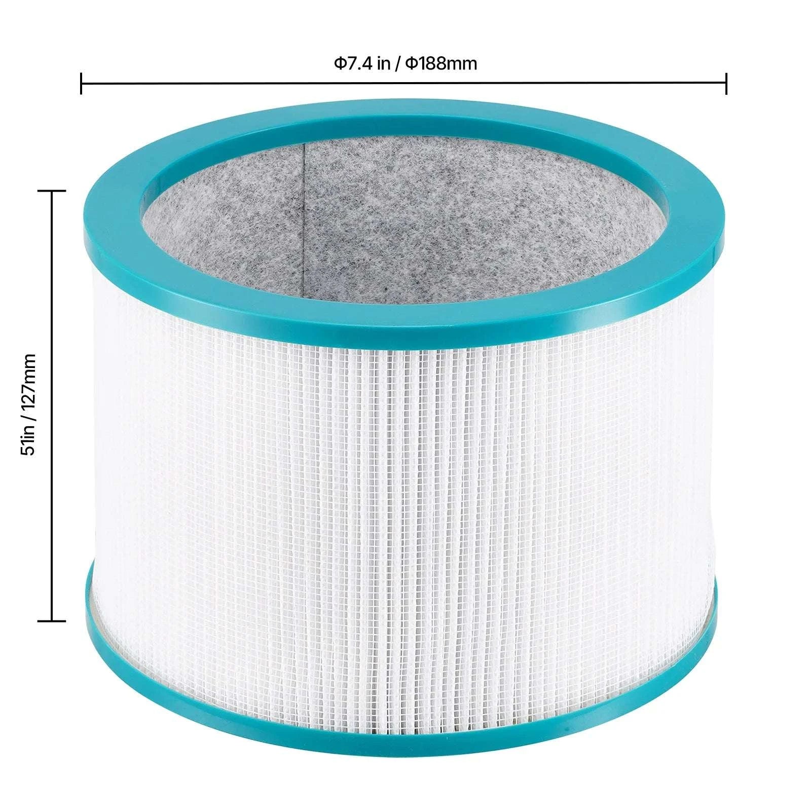 HEPA Replacement Filter for Tower Fan with Activated Carbon Layer-7.4in / United States