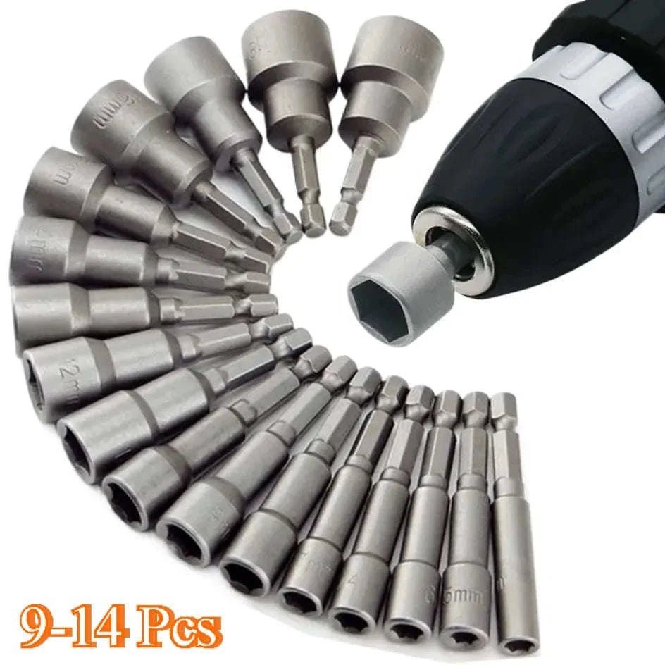 Hex Socket Nut Driver Set 5–13mm Multi-Size Wrench Bit Kit-United States / 9pcs