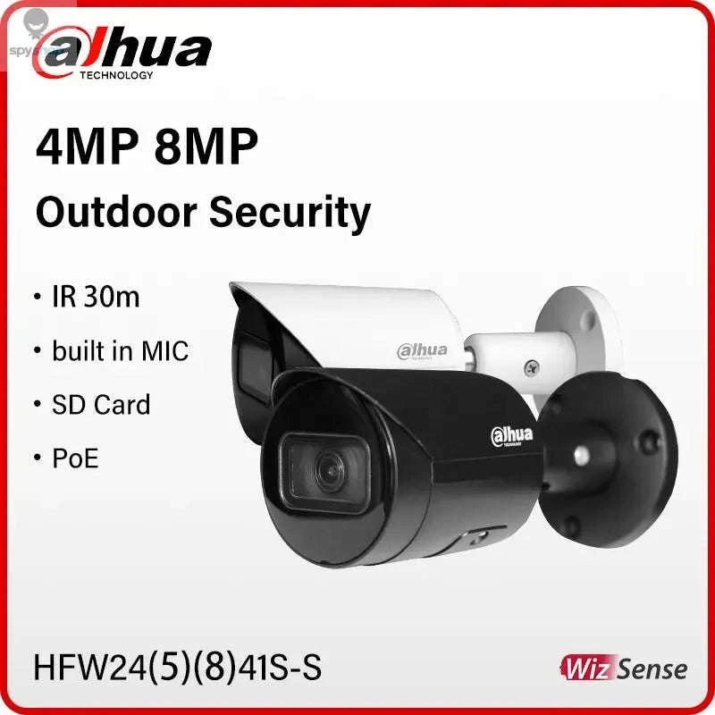 HFW2841S-S 8MP Bullet IP Camera – AI Detection, Night Vision, PoE-8MP Black / 3.6mm