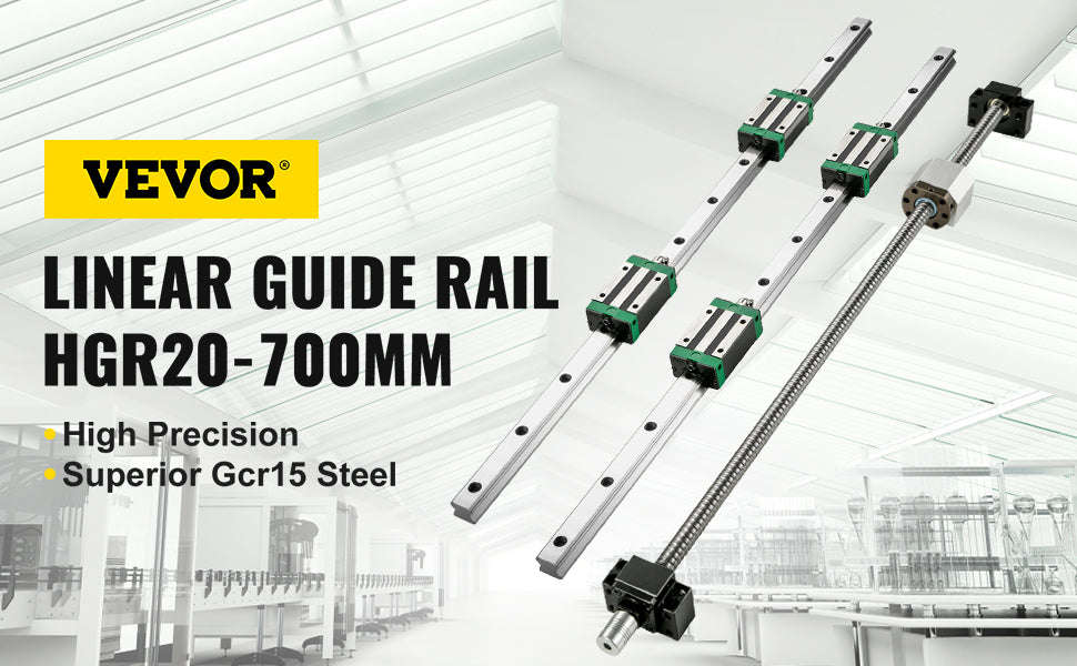 HGR20 Linear Guide Rail Kit with Ballscrew for CNC Machines-2PCS HGR20-700mm / spain