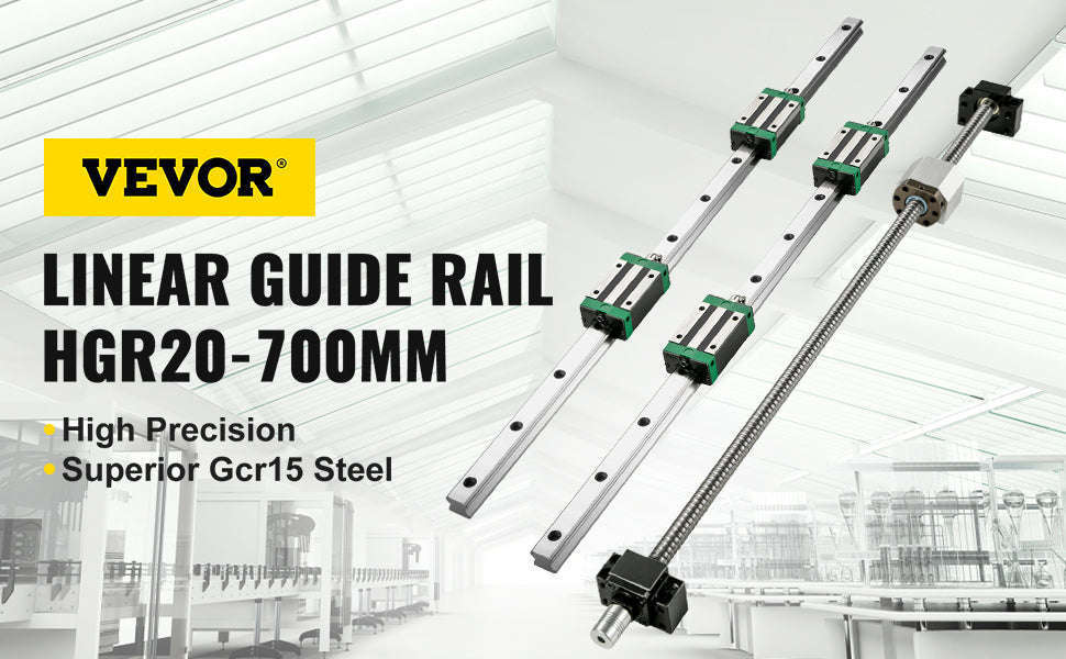 HGR20 Linear Guide Rail Kit with Ballscrew for CNC Machines-2PCS HGR20-700mm / spain